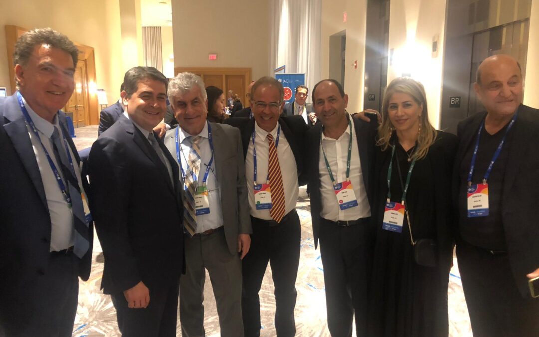 With President Hernandez of Honduras in a meeting accompanied by Rami Levi and Amnon Ribak, Israeli businessmen