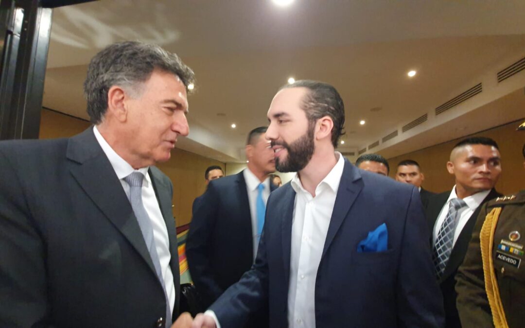 With the president of El Salvador Najib Bukele 2019, in our event of donation of medicine for $ 9 million